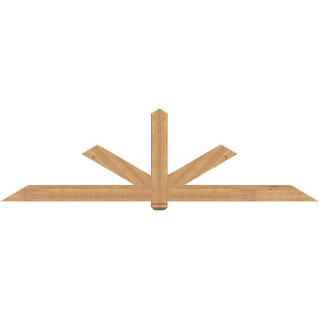 Ekena Millwork Kennewick Timber Gable Bracket, Western Red Cedar, 108"W x 31 1/2"H x 3 1/2"D x 5 1/2"F, 7/12 Pitch GBW108X31X0406KEN00SWR